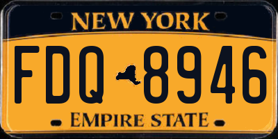 NY license plate FDQ8946