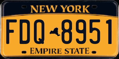 NY license plate FDQ8951