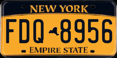 NY license plate FDQ8956