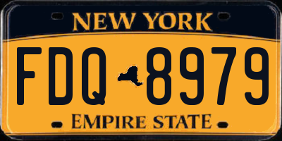 NY license plate FDQ8979