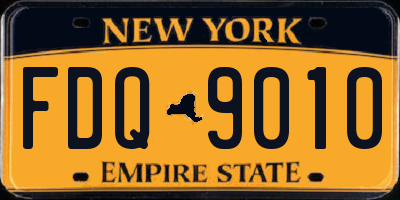 NY license plate FDQ9010