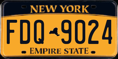 NY license plate FDQ9024