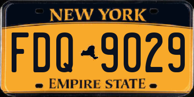 NY license plate FDQ9029