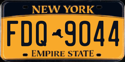 NY license plate FDQ9044