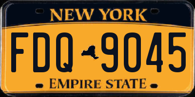 NY license plate FDQ9045