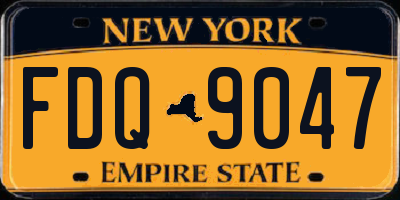 NY license plate FDQ9047