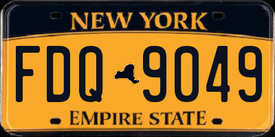 NY license plate FDQ9049