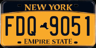 NY license plate FDQ9051