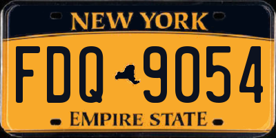 NY license plate FDQ9054