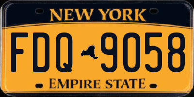NY license plate FDQ9058