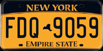 NY license plate FDQ9059
