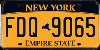 NY license plate FDQ9065