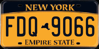 NY license plate FDQ9066