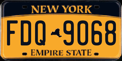 NY license plate FDQ9068