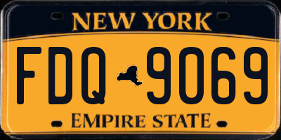 NY license plate FDQ9069