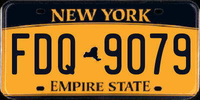 NY license plate FDQ9079