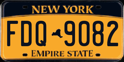 NY license plate FDQ9082