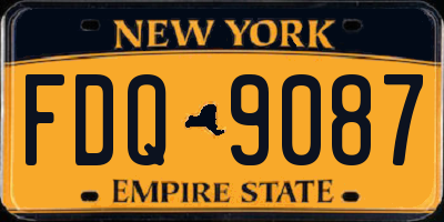 NY license plate FDQ9087