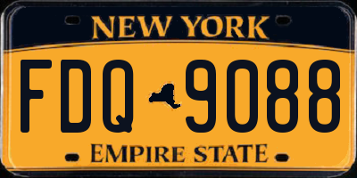 NY license plate FDQ9088