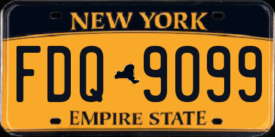 NY license plate FDQ9099
