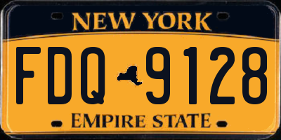 NY license plate FDQ9128