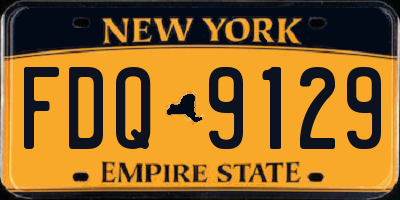 NY license plate FDQ9129