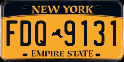 NY license plate FDQ9131
