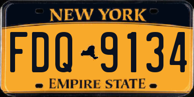 NY license plate FDQ9134