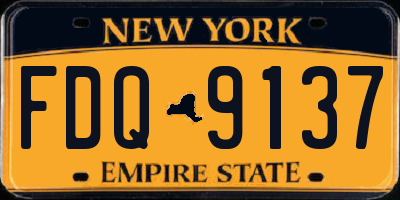 NY license plate FDQ9137