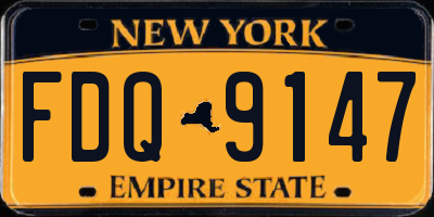 NY license plate FDQ9147