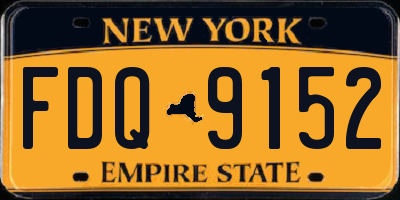 NY license plate FDQ9152