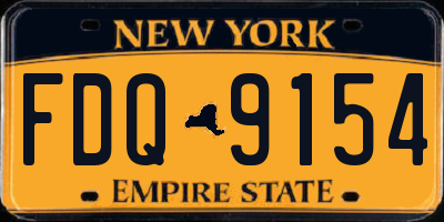 NY license plate FDQ9154