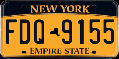 NY license plate FDQ9155