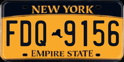 NY license plate FDQ9156