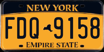 NY license plate FDQ9158