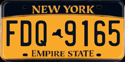 NY license plate FDQ9165