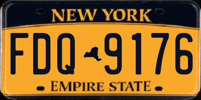 NY license plate FDQ9176