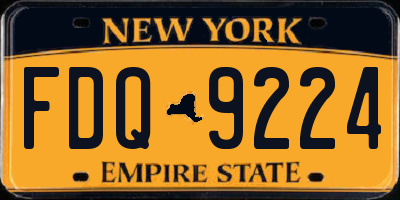 NY license plate FDQ9224