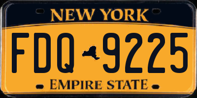 NY license plate FDQ9225