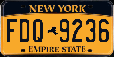 NY license plate FDQ9236