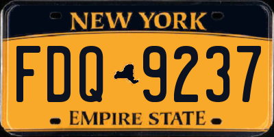 NY license plate FDQ9237