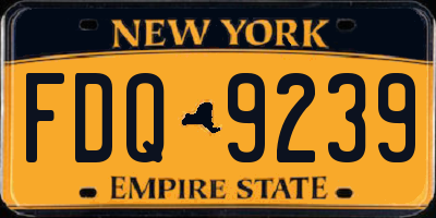 NY license plate FDQ9239