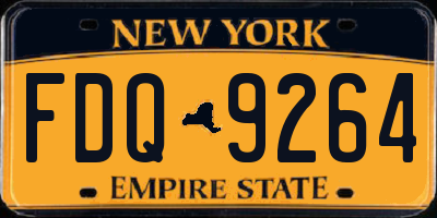 NY license plate FDQ9264