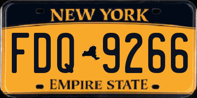 NY license plate FDQ9266