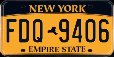 NY license plate FDQ9406