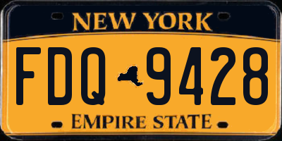 NY license plate FDQ9428