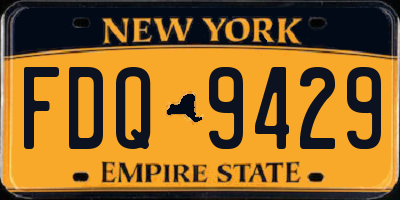 NY license plate FDQ9429