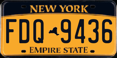 NY license plate FDQ9436