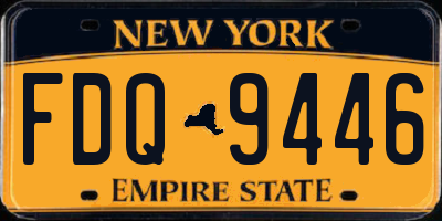 NY license plate FDQ9446