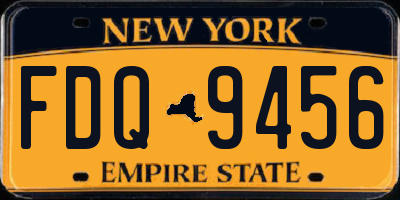 NY license plate FDQ9456